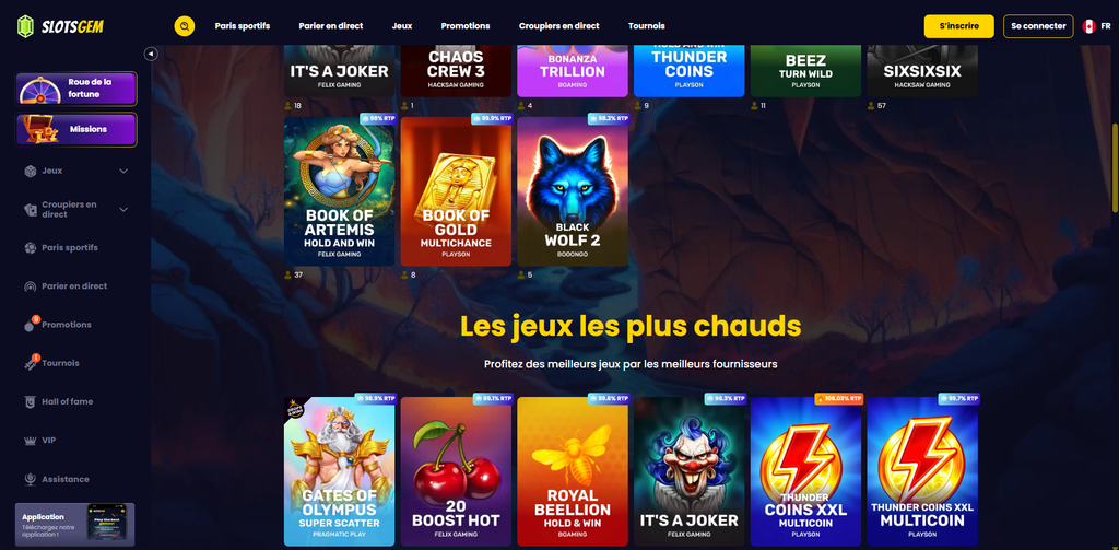 Le plafond de retrait que Slotsgem publie avec ses tours gratuits